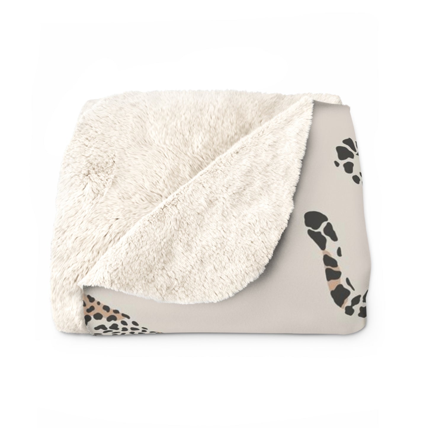 OVI Travel Collection Fleece Sherpa Blanket - Leopard